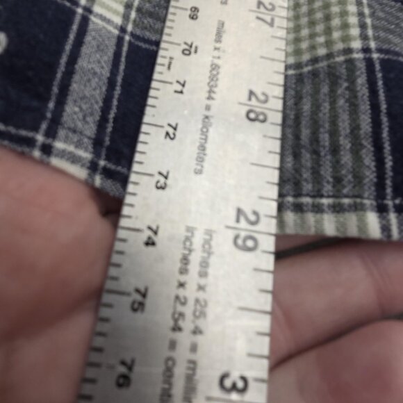 CST Blues Shirt Womens 5X Blue White Plaid Button Down Long Sleeve Cotton Hearts - Picture 11 of 11